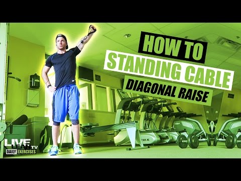 How To Do A Standing Cable Diagonal Raise | Exercise Demonstration Video and Guide