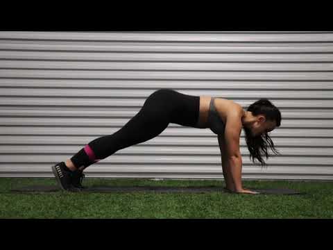 Plank jacks resistance band