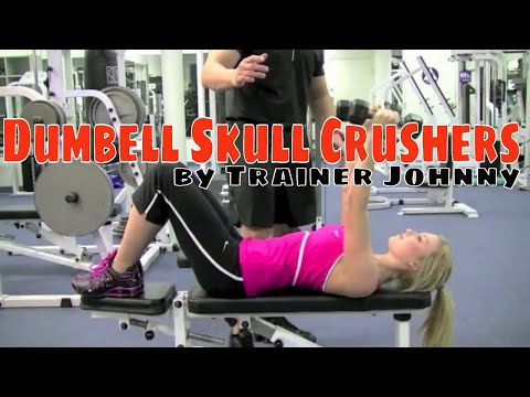 DUMBELL SKULLCRUSHERS with DUMBELLS for Women and Men