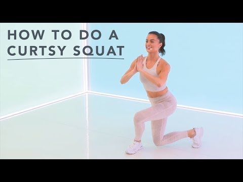 How to do a curtsy squat to tone your glutes, with Megan Roup