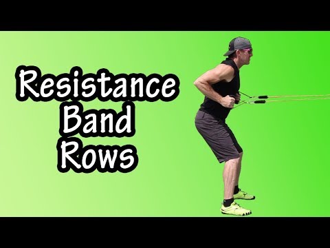 Beginner Resistance Band Rows Exercise - How To Do Resistance Band Row Exercise - Standing Band Rows