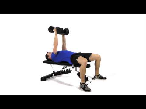 Neutral grip dumbbell bench press