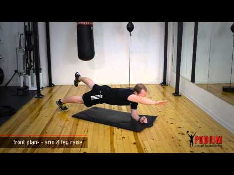Front Plank Arm &amp; Leg Raise