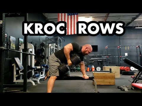 Kroc Rows Technique - Building Upper Back Size and Strength w/ Heavy, High Rep One Arm Dumbbell Rows