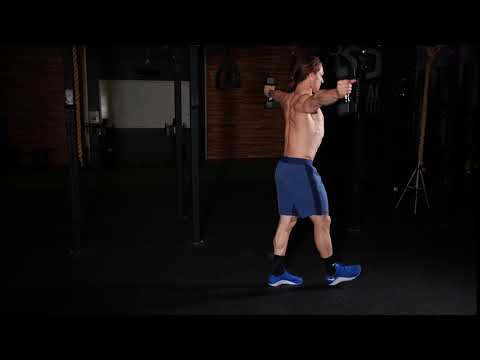 Iron Cross Dumbbell Walk