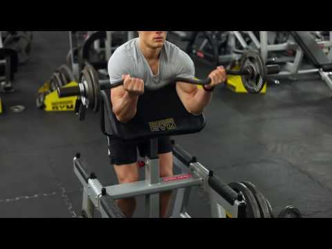 Wide Grip EZ Bar Preacher Curls