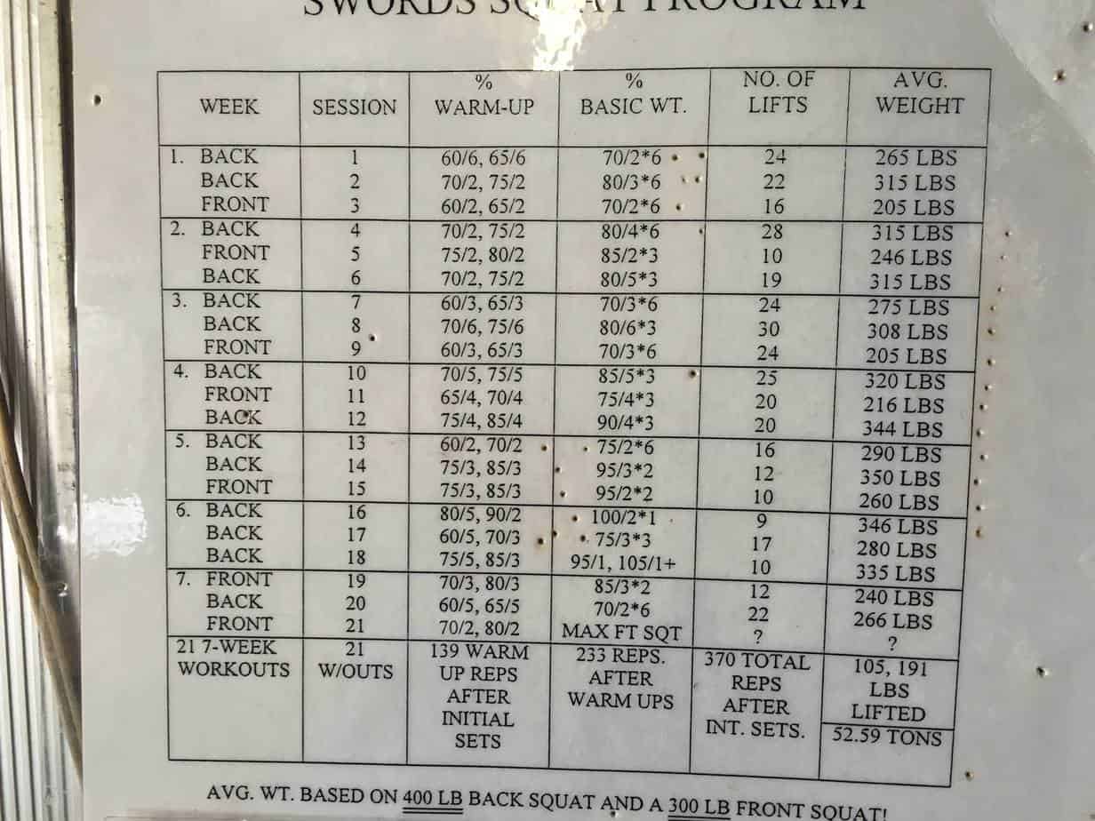 Back best sale squat program