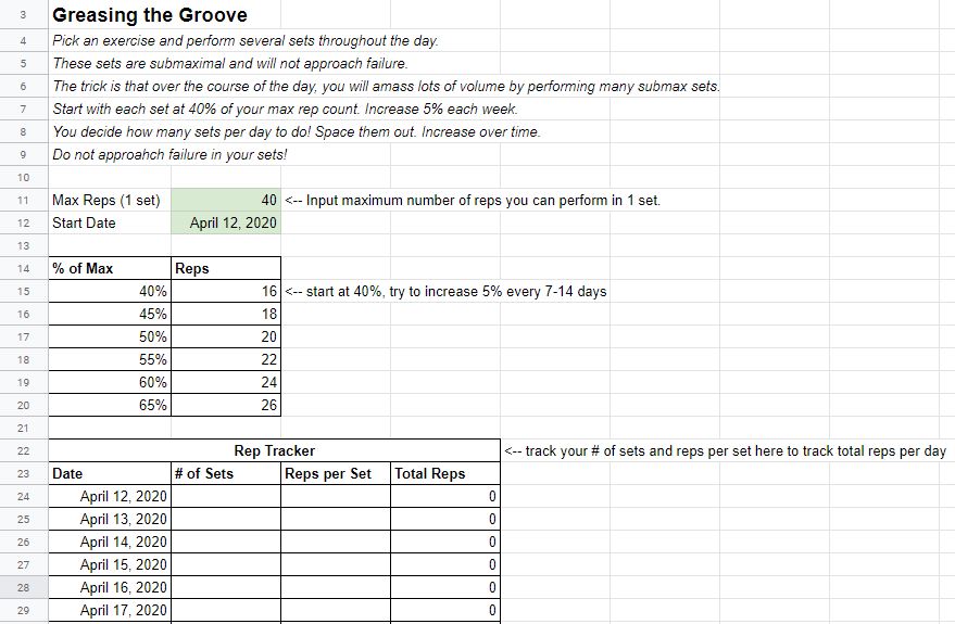 Prison deals workout routine