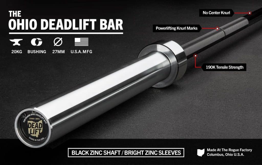 Rogue Ohio Deadlift Bar Black Zinc