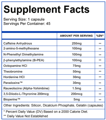 MuscleForce Vanquish Hardcore Fat Burning Supplement