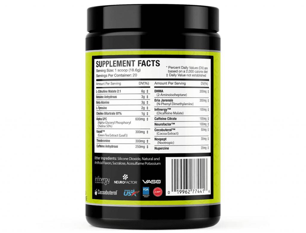 DECIM by ELEV8 Supps Ingredient List