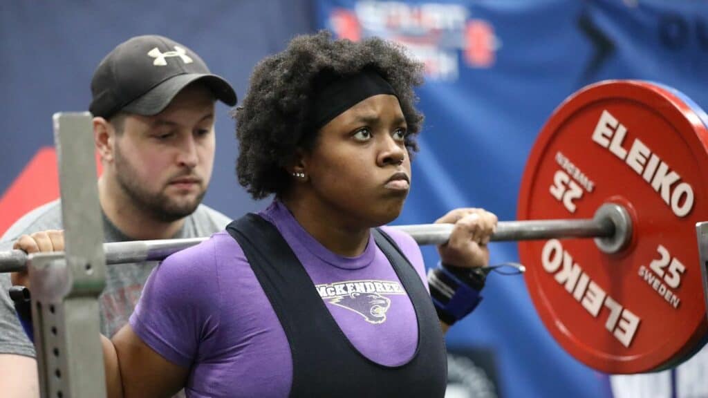 Dominique Donegan McKendree University Powerlifting