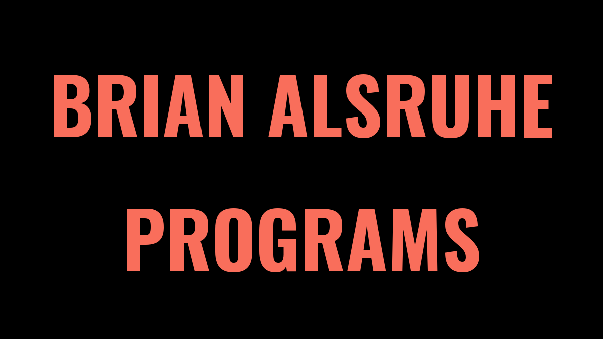 Brian Alsruhe Programs (Dark Horse + 4 Horsemen)