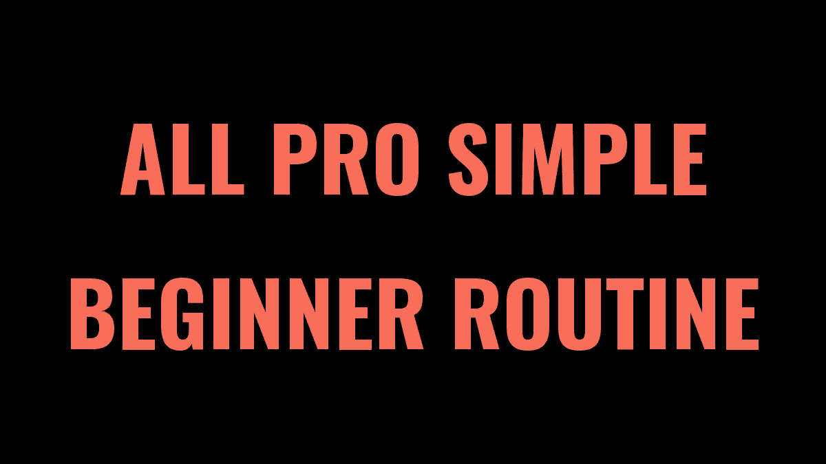 All Pro Simple Beginner Routine Program Spreadsheet